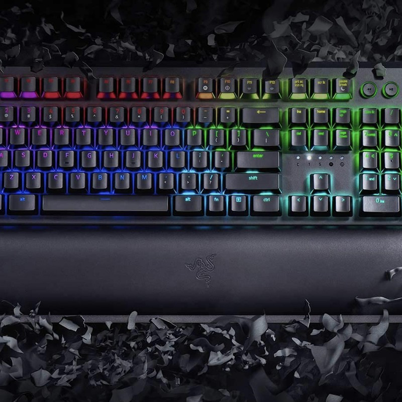 کیبورد مخصوص بازی ریزر مدل BLACKWIDOW ELITE GREEN SWITCH 2