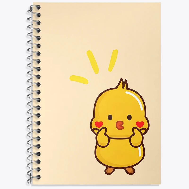 دفتر لغت 50 برگ خندالو طرح جوجه کیوت کد N5276