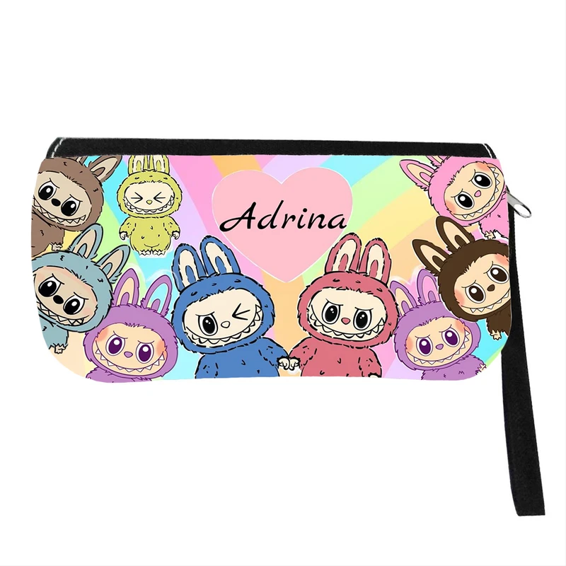 جامدادی پاد آفرین مدل فانتزی طرح عروسک لبوبو اسم آدرینا کد p153