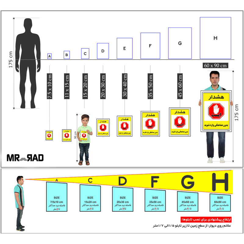 برچسب ایمنی مستر راد طرح بدون هماهنگی وارد نشوید مدل HSE-OSHA-1302