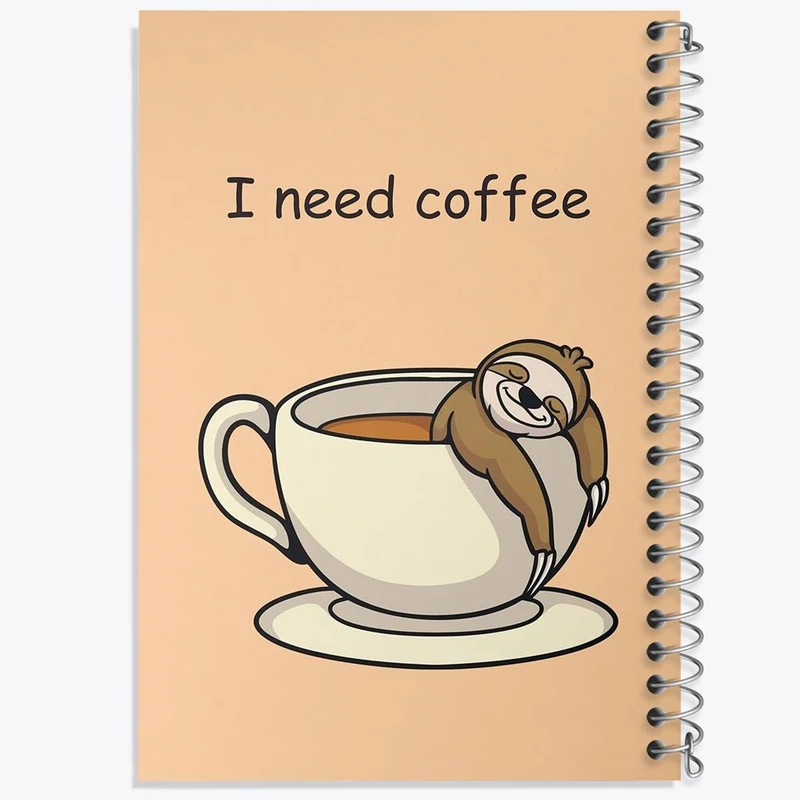 دفتر نت موسیقی 50 برگ خندالو مدل قهوه Coffee کد 22009