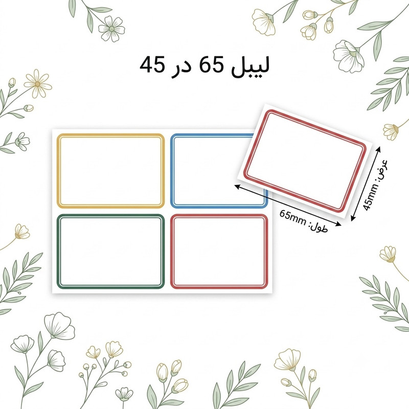 برچسب طرح اسم مدل بایگانی اداری بسته 15 عددی