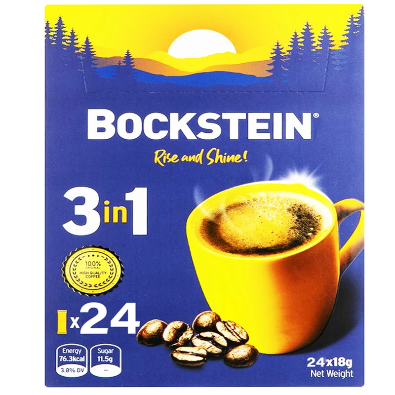 پودر قهوه فوری 1×3 بوکشتاین - 18 گرم بسته 24 عددی