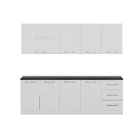 کابینت آشپزخانه فلفور کابینت مدل 200 cm مجموعه 6 عددی