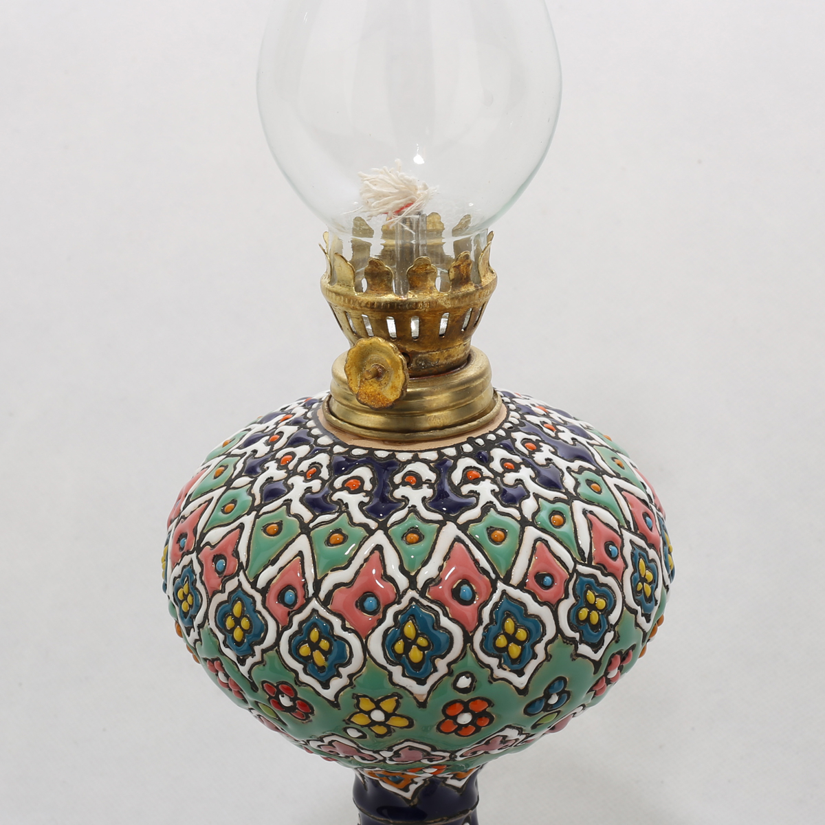 چراغ گردسوز میناکاری سفالی کد MI-010