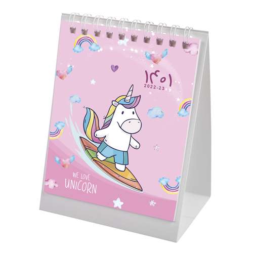 تقویم رومیزی سال 1401 طرح اسب شاخ دار مدل S04