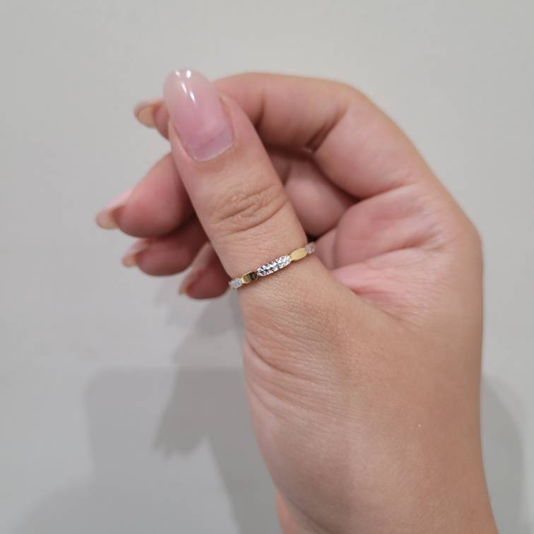 انگشتر طلا 18 عیار زنانه مان گالری مدل مینیمال کد RN01-0040854 - 3
