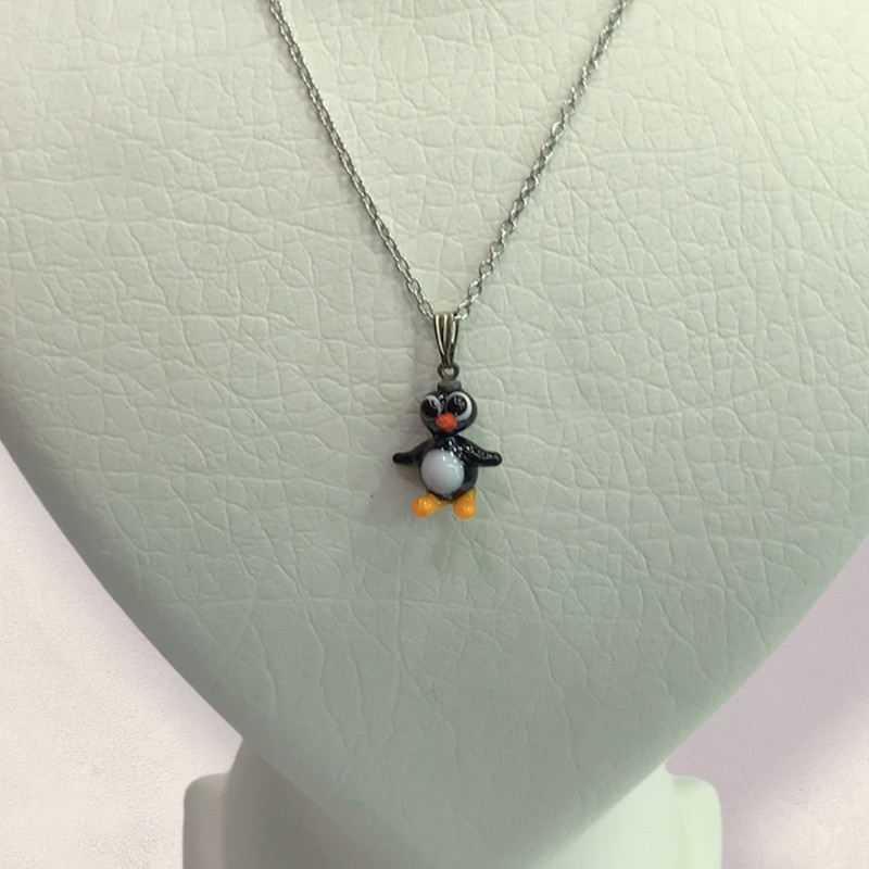گردنبند دخترانه مدل پنگوئن گردنبند دخترانه مدل پنگوئن