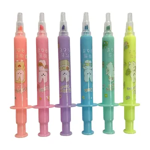 ماژیک علامت گذار مدل فانتزی طرح آمپول کد 721 مجموعه  6 عددی