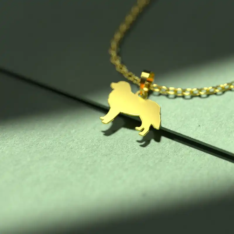 گردنبند طلا 18 عیار زنانه مدوپد مدل سگ کد J2-1-1185