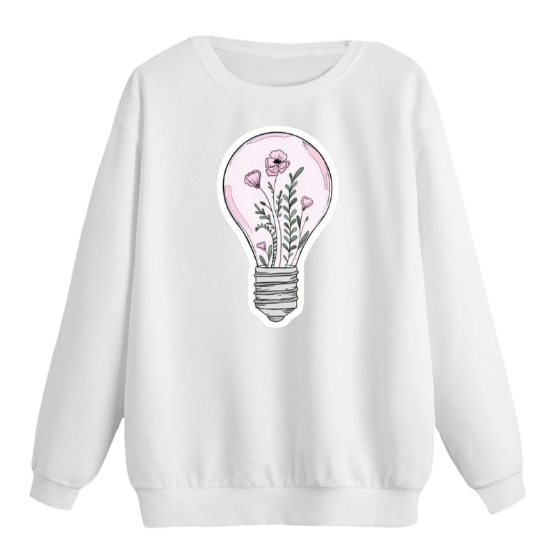 سویشرت زنانه مدل لامپ گل گلی کد p1  