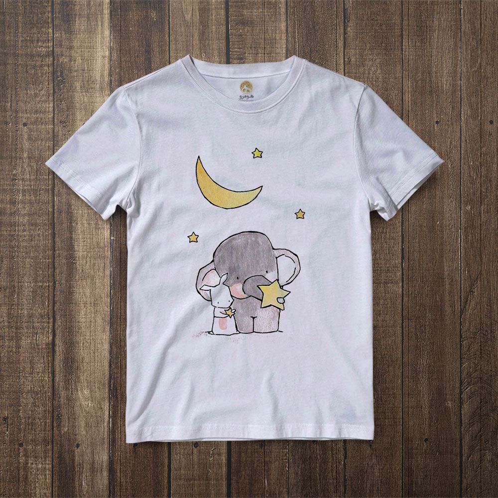 تی شرت آستین کوتاه زنانه هومرو مدل TW068 طرح فیل - - 6