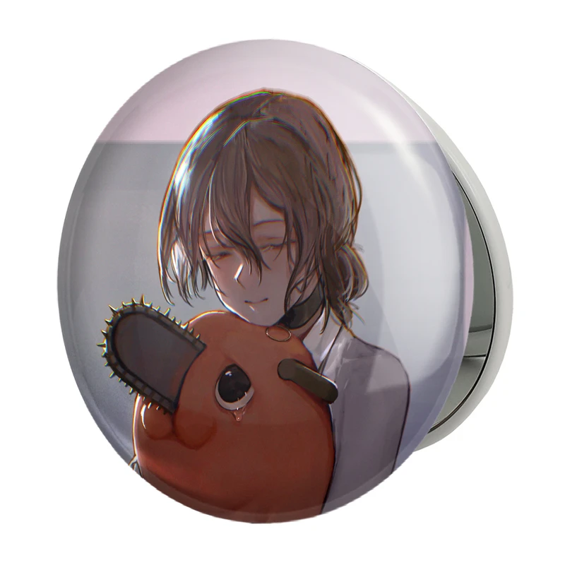 آینه جیبی خندالو طرح ریزه انیمه مرد اره ای Chainsaw Man مدل تاشو کد 22324 