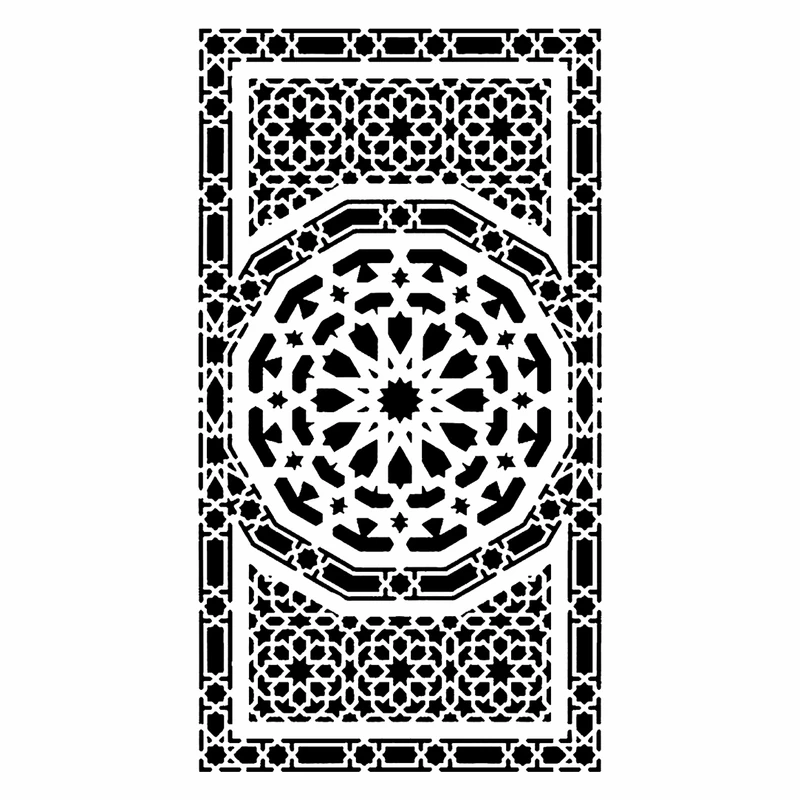 شابلون باتیس آرت طرح فرش کد 943