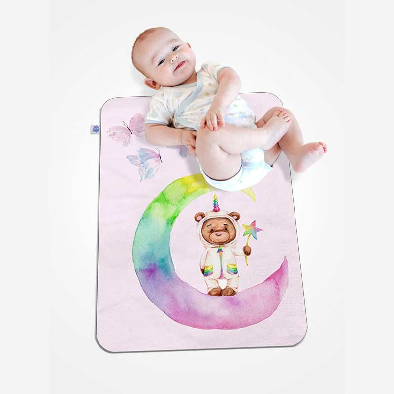 زیرانداز تعویض نوزاد شمسه نگار مدل خرس فضانورد کد P-133