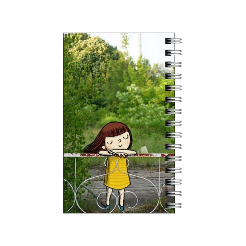 دفترچه یادداشت مدل to do list طرح دختر و منظره کد 9168169