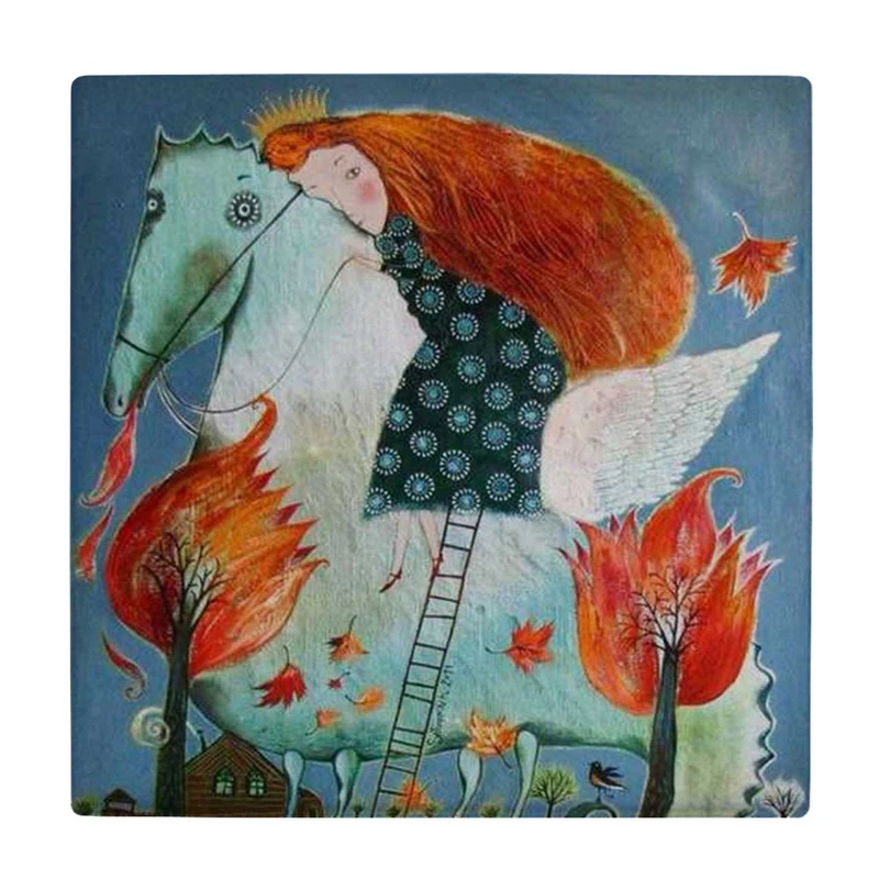 زیر لیوانی طرح پرنسس سوار بر اسب کد    3275842_675