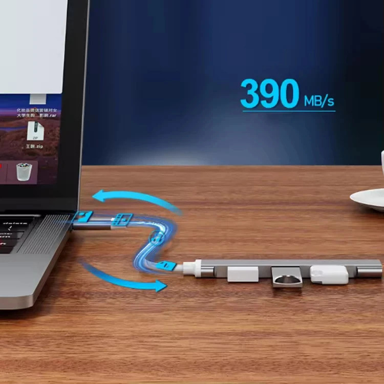 هاب 4 پورت USB-C هارمن مدل OKAYES 4IN1 TYPE-C