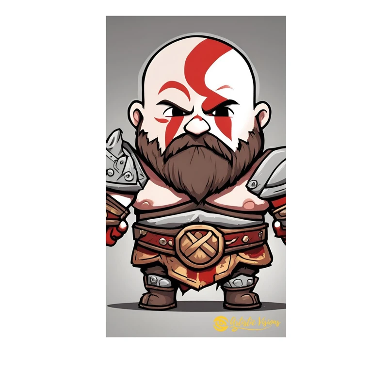 استیکر لپ تاپ و موبایل مدل بازی طرح خدای جنگ کریتوس god of war Kratos کد 2120