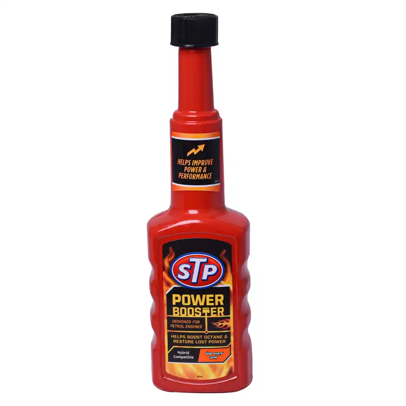 اکتان بوستر و تمیز کننده سیستم سوخت اس تی پی مدل Power Boost حجم 200 میلی لیتر