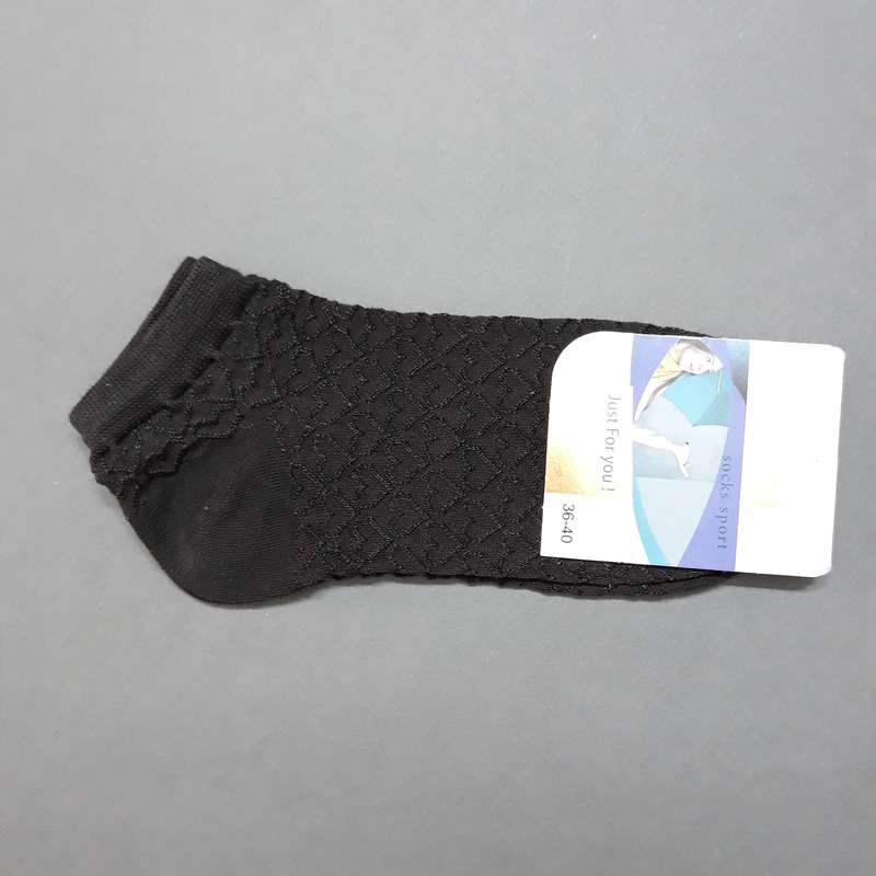 جوراب دخترانه سی گل مدل برجسته رنگ مشکی