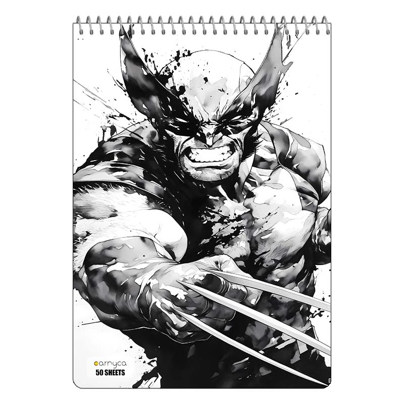 دفتر نقاشی 50 برگ سیمی کارنیکا طرح ولورین Wolverine کد 46638