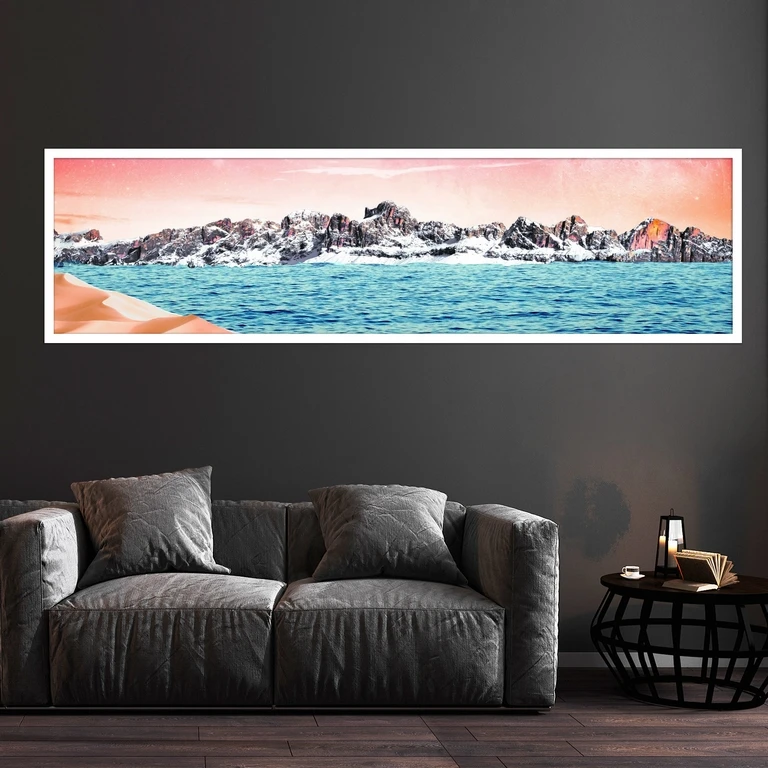 تابلو بکلیت طرح طبیعت زمستان مدل کشیده W-7680