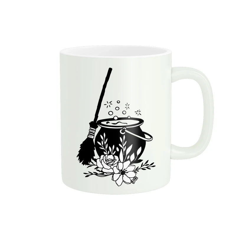 ماگ پاد آفرین مدل فانتزی جارو و دیگ جادوگری کد 553