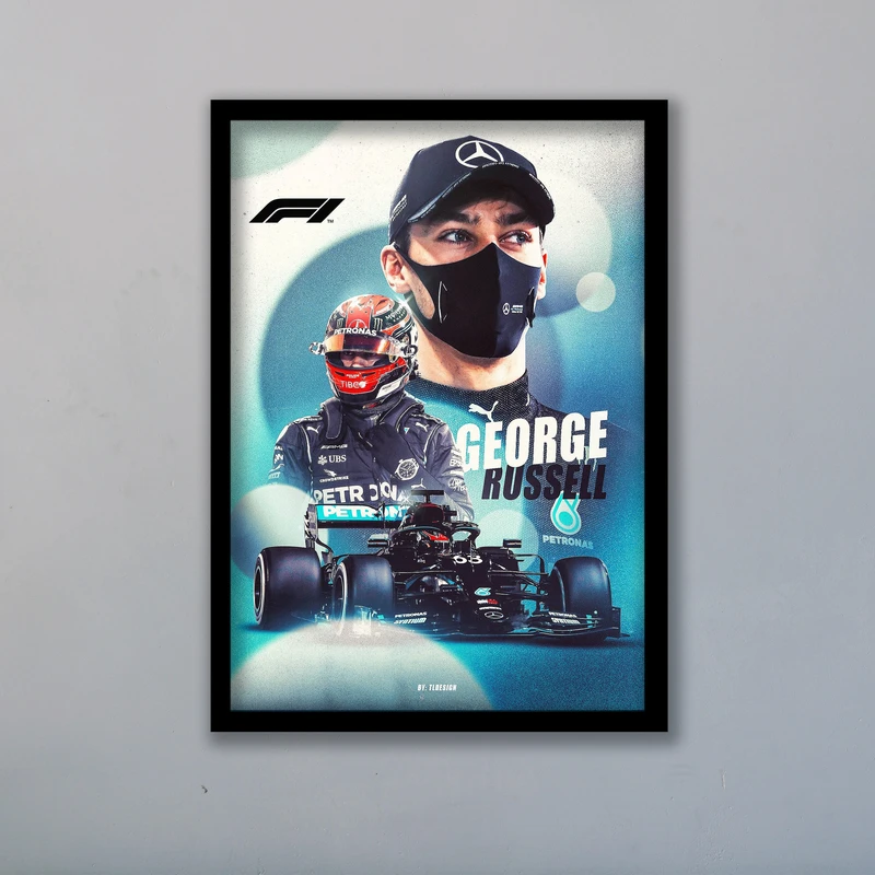تابلو مدل فرمول یک جورج راسل Russell کد LA-F1G1013B