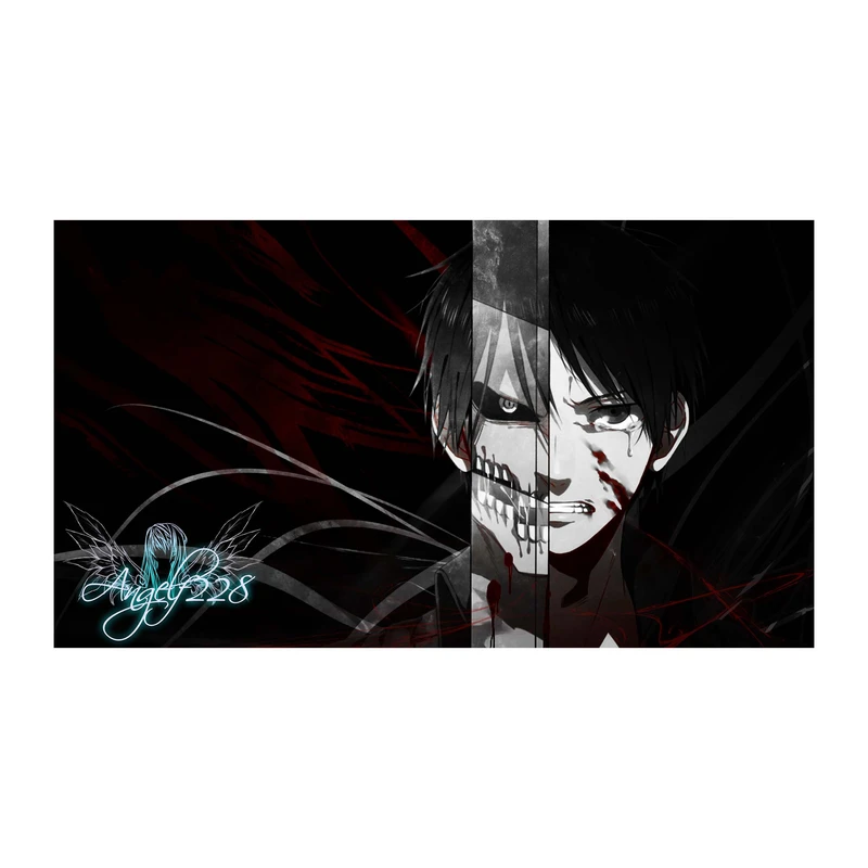 استیکر لپ تاپ و موبایل مدل انیمه طرح حمله به تایتان ارن یگر Attack on Titan Eren Yeager کد 4280