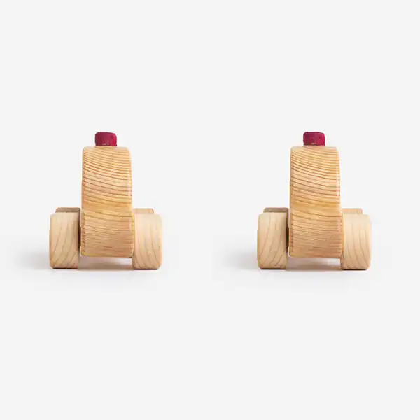 اسباب بازی چوبی مدل آمبولانس و پلیس کد 43019 مجموعه 2 عددی