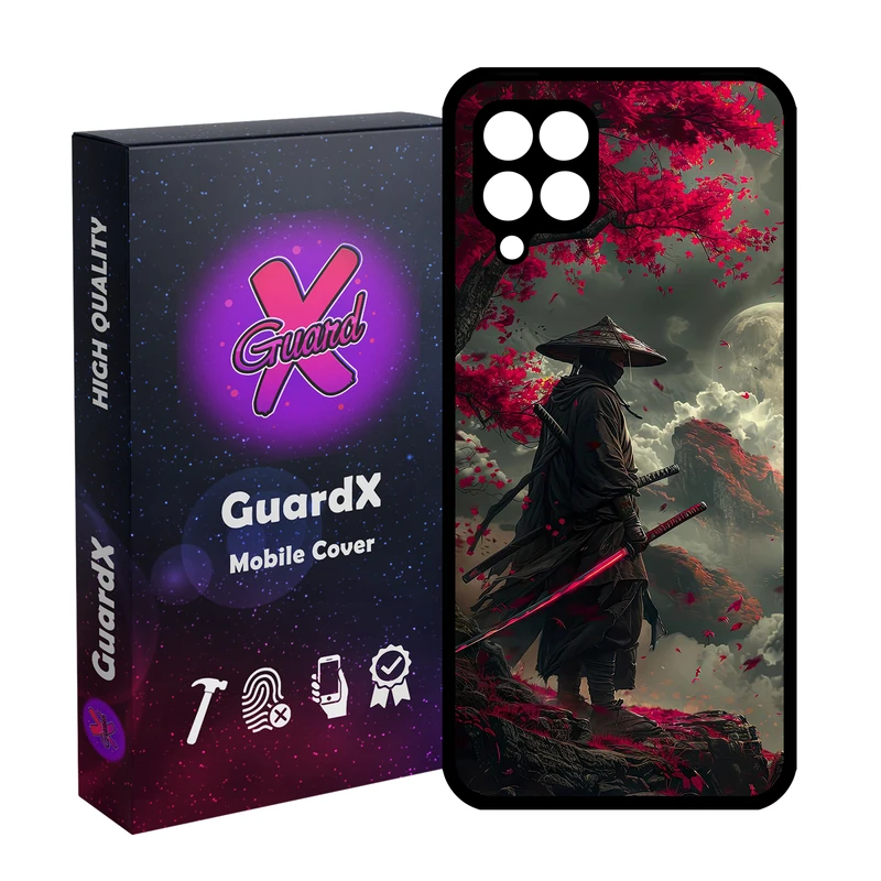 کاور گارد ایکس طرح سامورایی مدل Glass10804 مناسب برای گوشی موبایل سامسونگ Galaxy A12/M12/F12