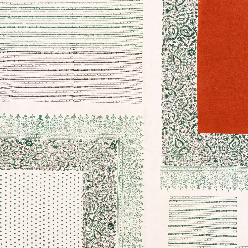 رومیزی چاپ دستی مدل بادام