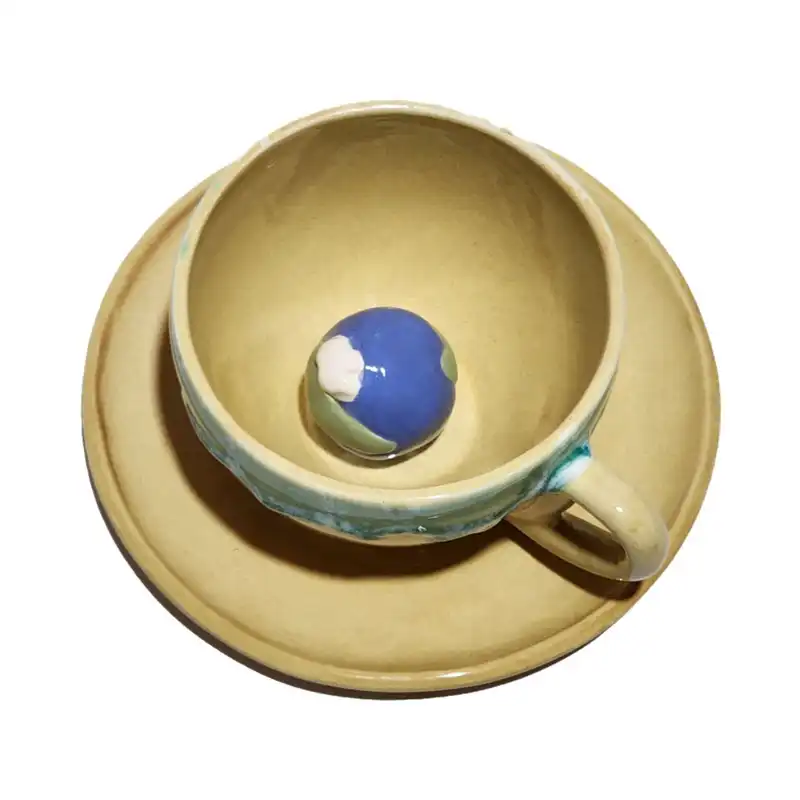 ست لیوان و زیرلیوانی سرامیکی طرح کره زمین