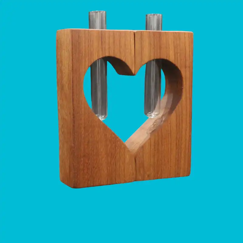 گلدان چوبی مدل قلب کد 2