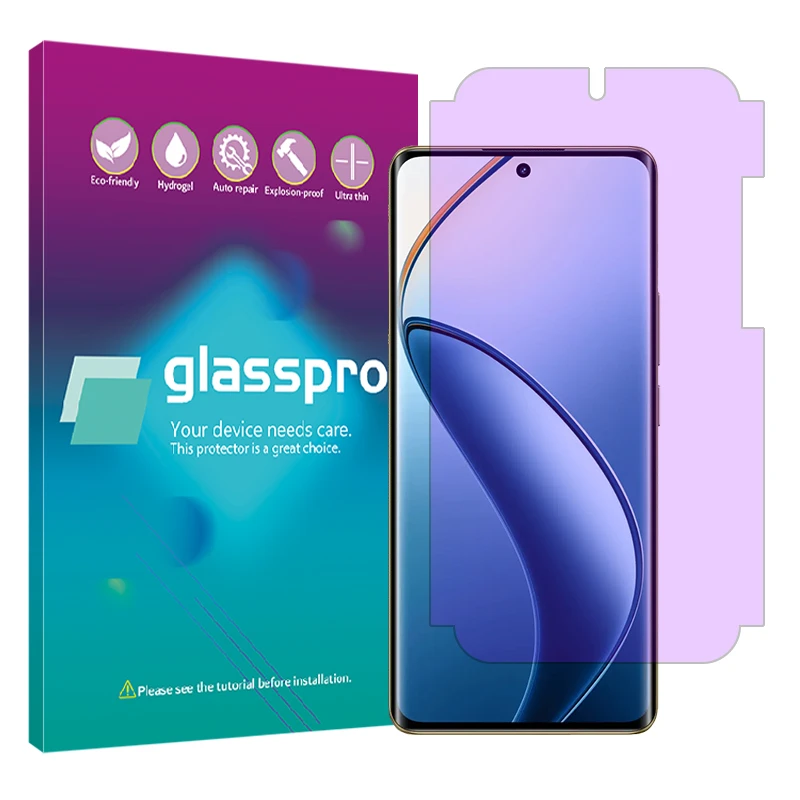 محافظ صفحه نمایش آنتی پرپل گلس پرو مدل Eye Care مناسب برای گوشی موبایل ریلمی 12 Pro Plus