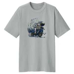 تی شرت لانگ آستین کوتاه زنانه مدل فضایی  کد LL118 رنگ طوسی