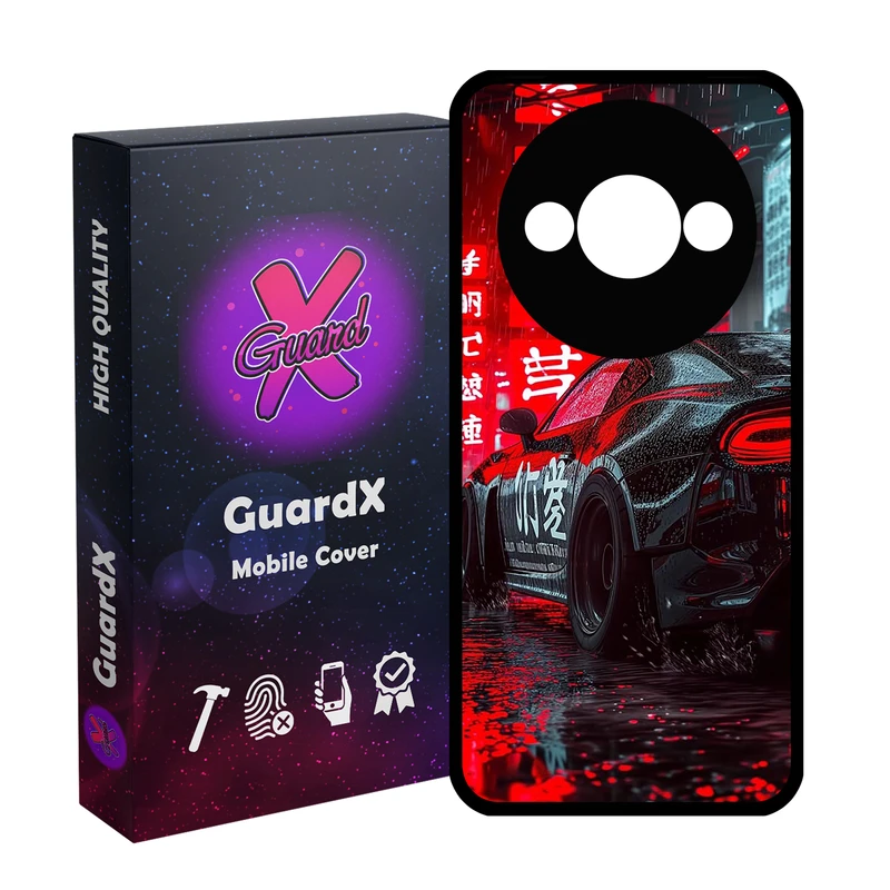 کاور گارد ایکس طرح ماشین مدل  Glass10740 مناسب برای گوشی موبایل شیائومی Redmi A3 4G/ A3X 4G/ Poco C61