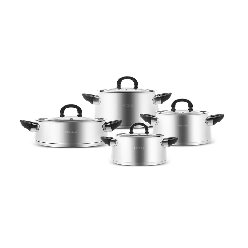 سرویس قابلمه استیل 8 پارچه کاراجا مدل Tokyo New PowerSteel