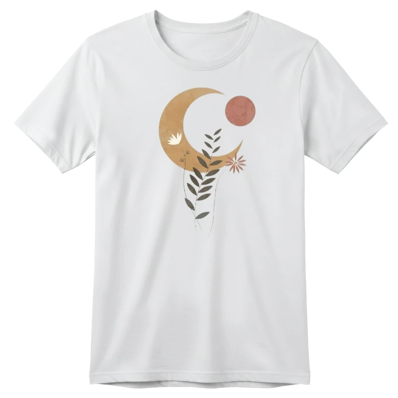 تی‌شرت آستین کوتاه بچگانه مدل ماه مینیمال کد p1 