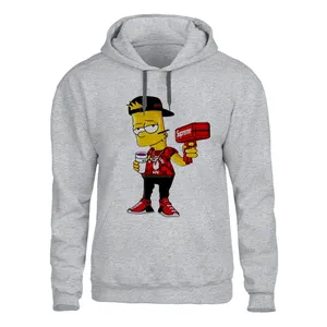 هودی مردانه مدل سیمپسون کد 112 رنگ طوسی