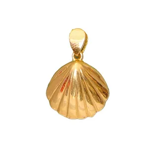 آویز گردنبند طلا 18 عیار زنانه مدل صدف