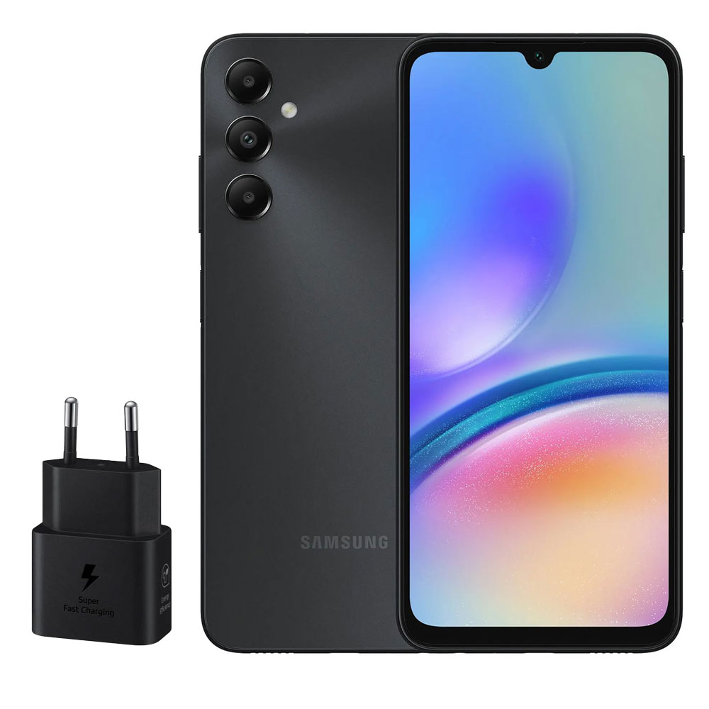 گوشی موبایل سامسونگ مدل Galaxy A05s دو سیم کارت ظرفیت 64 گیگابایت و رم 4 گیگابایت به همراه شارژر 25وات سامسونگ