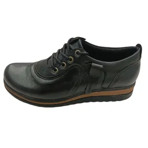 کفش روزمره زنانه مدل بندی چرمی کد 160