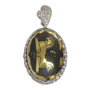 آویز گردنبند نقره زنانه مدل حدید شیر دال کد 77651