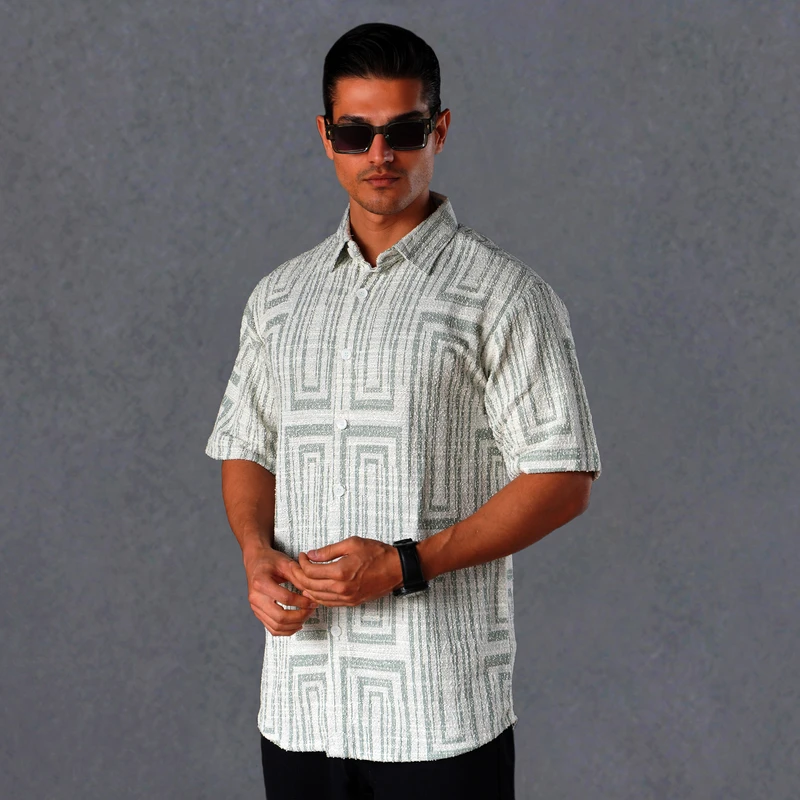 پیراهن آستین کوتاه مردانه مدل بوکله کد 1160-043