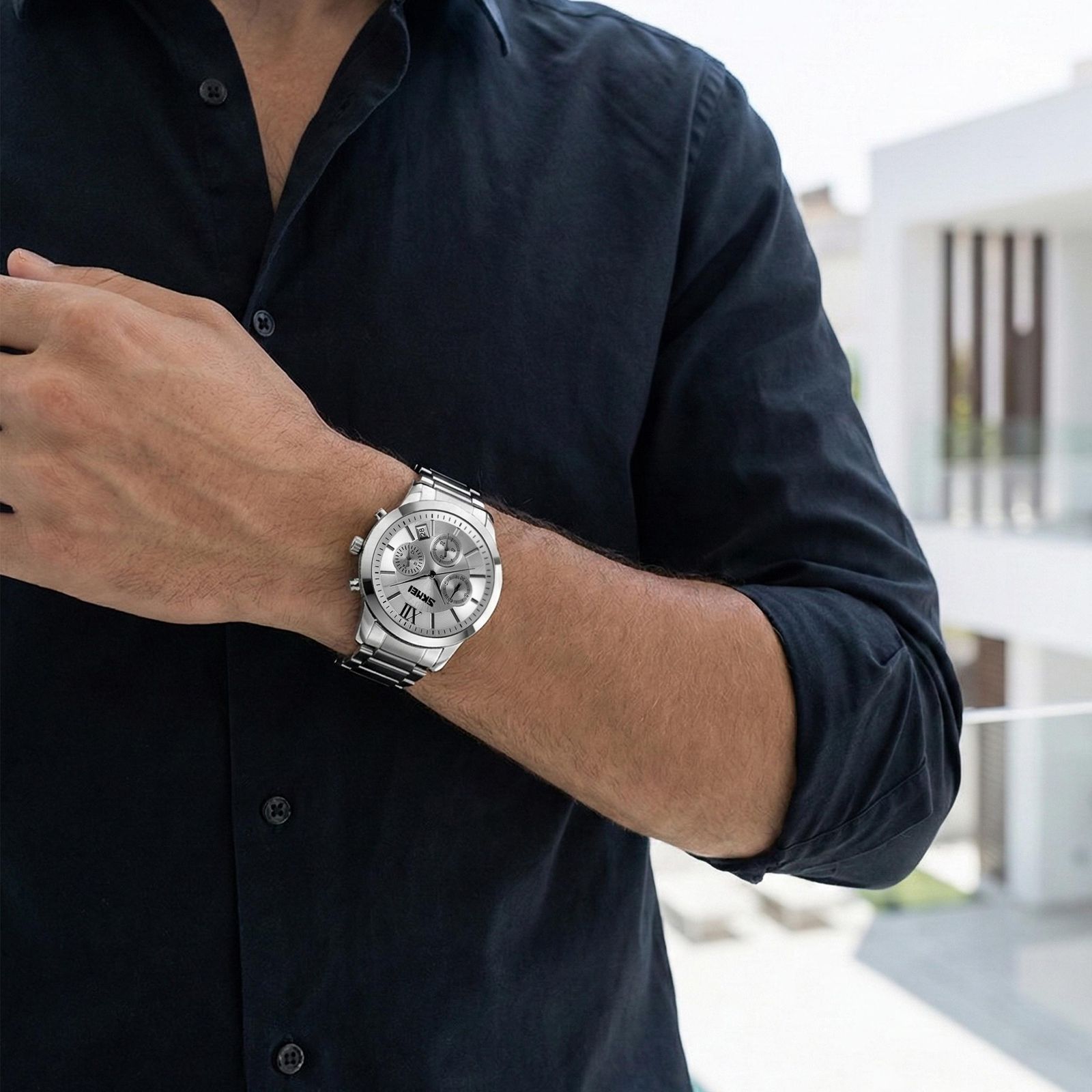 ساعت مچی عقربه‌ای مردانه اسکمی مدل 9097 SI -  - 2