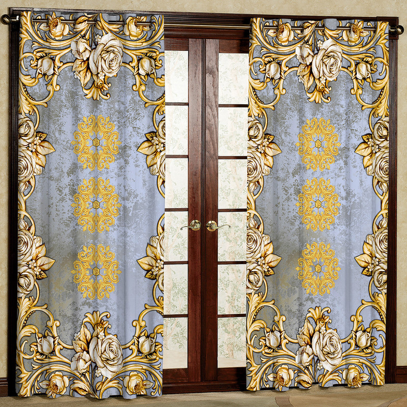 پرده مدل مخمل پانچی کد 4250T2 سایز 200x140 سانتی متر
