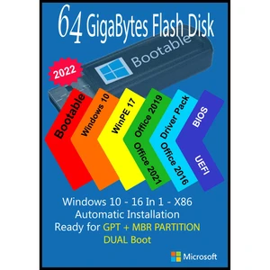 سیستم عامل Windows 10 AIO 16In1 X86 - Driver Pack 2022 - Office 2016-2019-2021 Pro Plus  نشر مایکروسافت