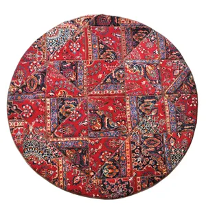 کلاژ فرش دستبافت یک متری امیرخیز مدل گرد کد 48